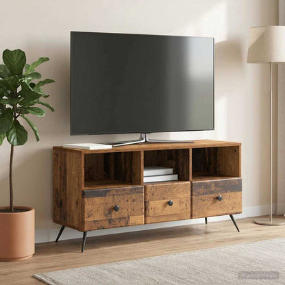 vidaXL TV Cabinet Old Wood 102 x 34.5 x 50 cm Engineered Wood