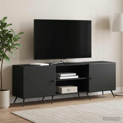 vidaXL TV Cabinet Black 150 x 31 x 50 cm Engineered Wood