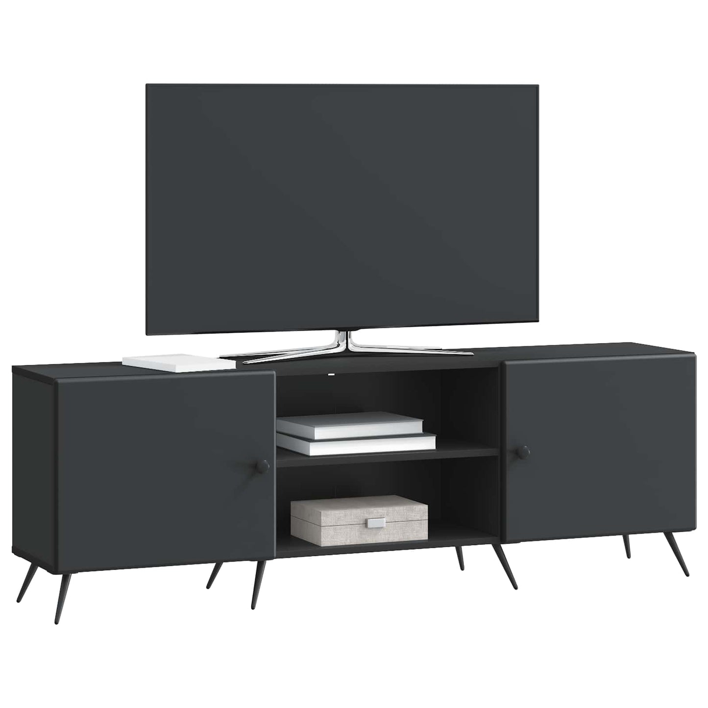 vidaXL TV Cabinet Black 150 x 31 x 50 cm Engineered Wood