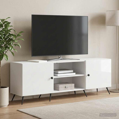vidaXL TV Cabinet High Gloss White 150 x 31 x 50 cm Engineered Wood