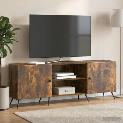 vidaXL TV Cabinet Smoked Oak 150 x 31 x 50 cm Engineered Wood