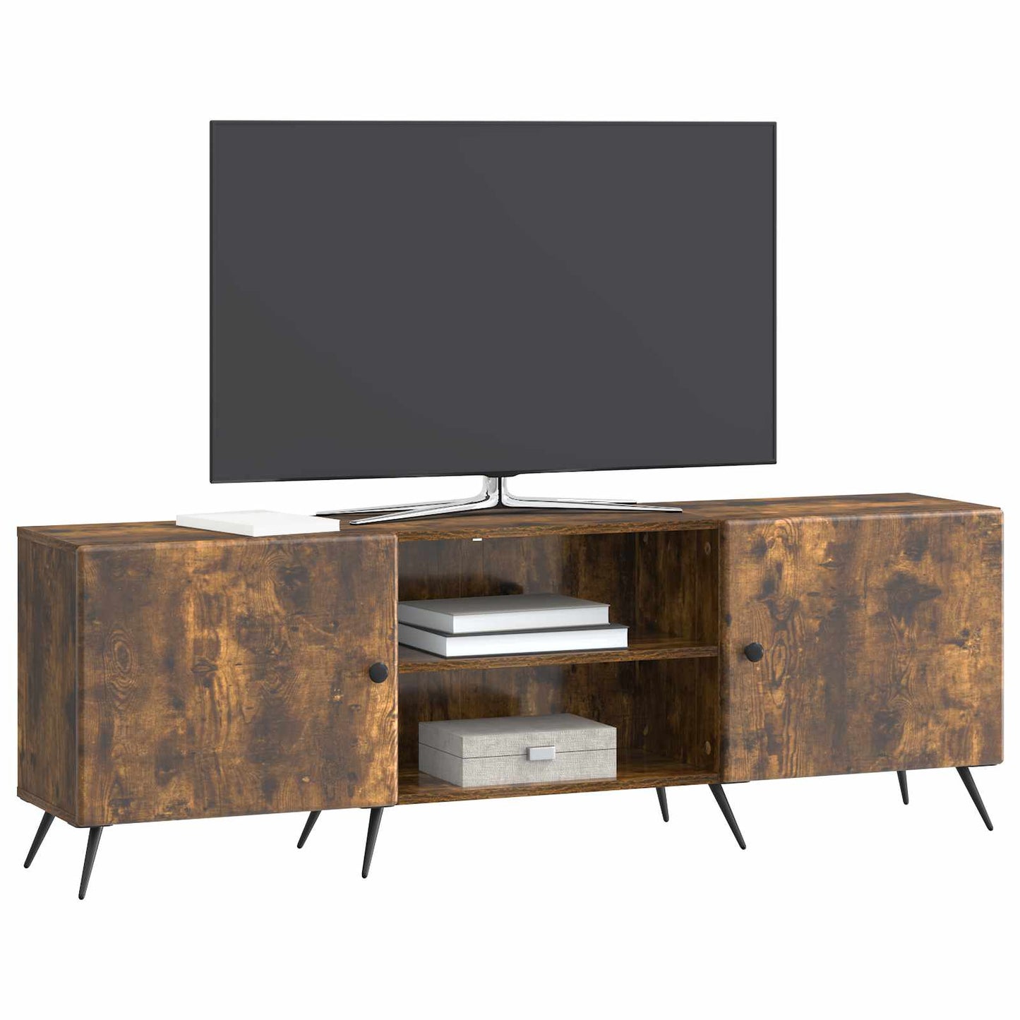 vidaXL TV Cabinet Smoked Oak 150 x 31 x 50 cm Engineered Wood