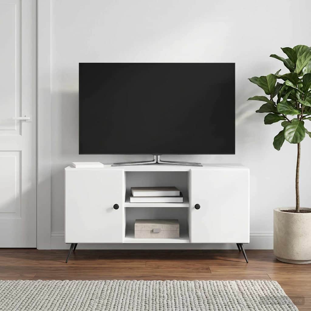 vidaXL TV Cabinet White 102 x 34.5 x 50 cm Engineered Wood