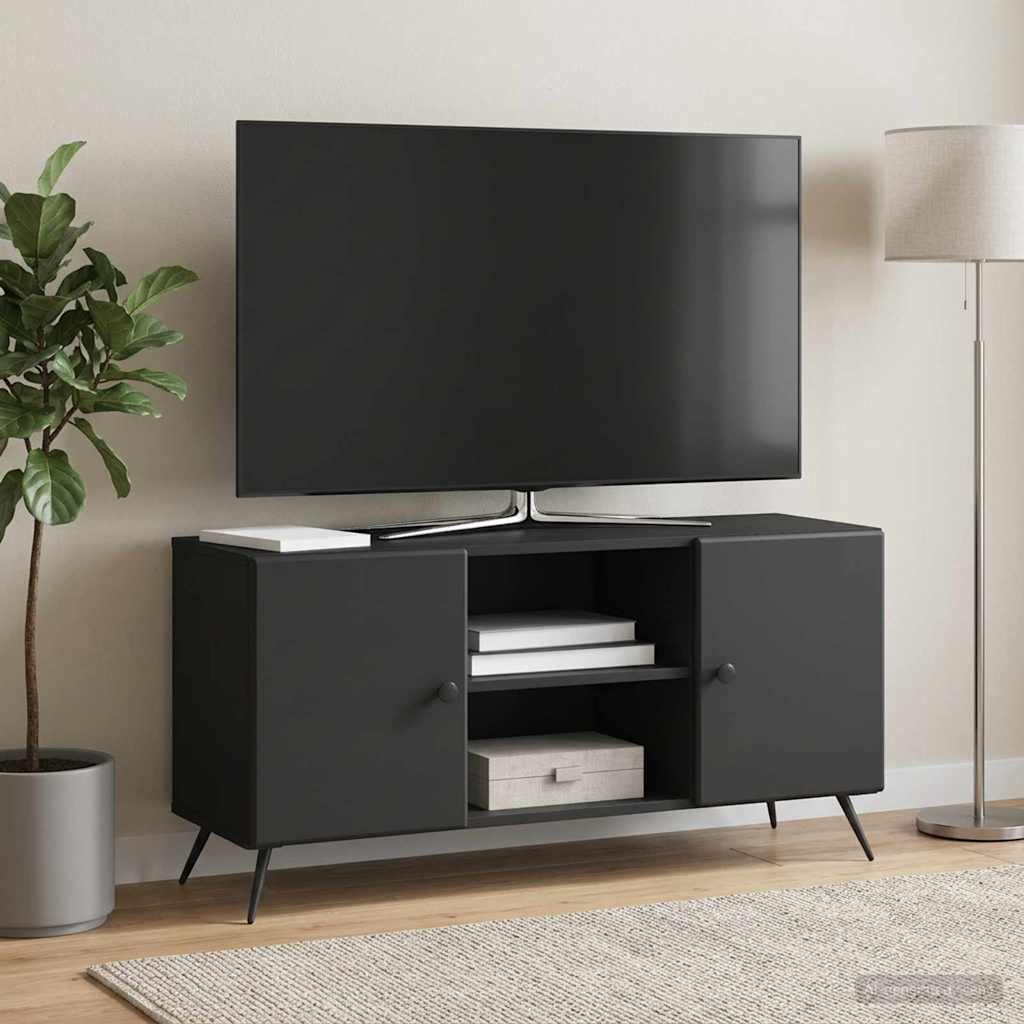 vidaXL TV Cabinet Black 102 x 34.5 x 50 cm Engineered Wood