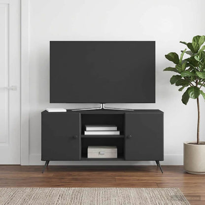 vidaXL TV Cabinet Black 102 x 34.5 x 50 cm Engineered Wood