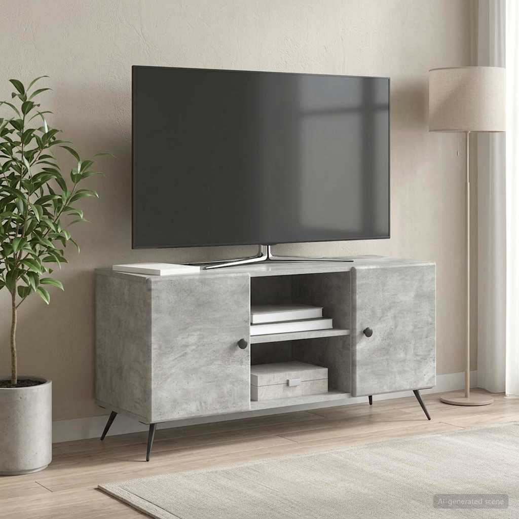 vidaXL TV Cabinet Concrete Grey 102 x 34.5 x 50 cm Engineered Wood