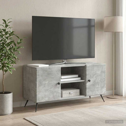 vidaXL TV Cabinet Concrete Grey 102 x 34.5 x 50 cm Engineered Wood