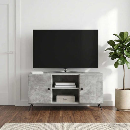 vidaXL TV Cabinet Concrete Grey 102 x 34.5 x 50 cm Engineered Wood