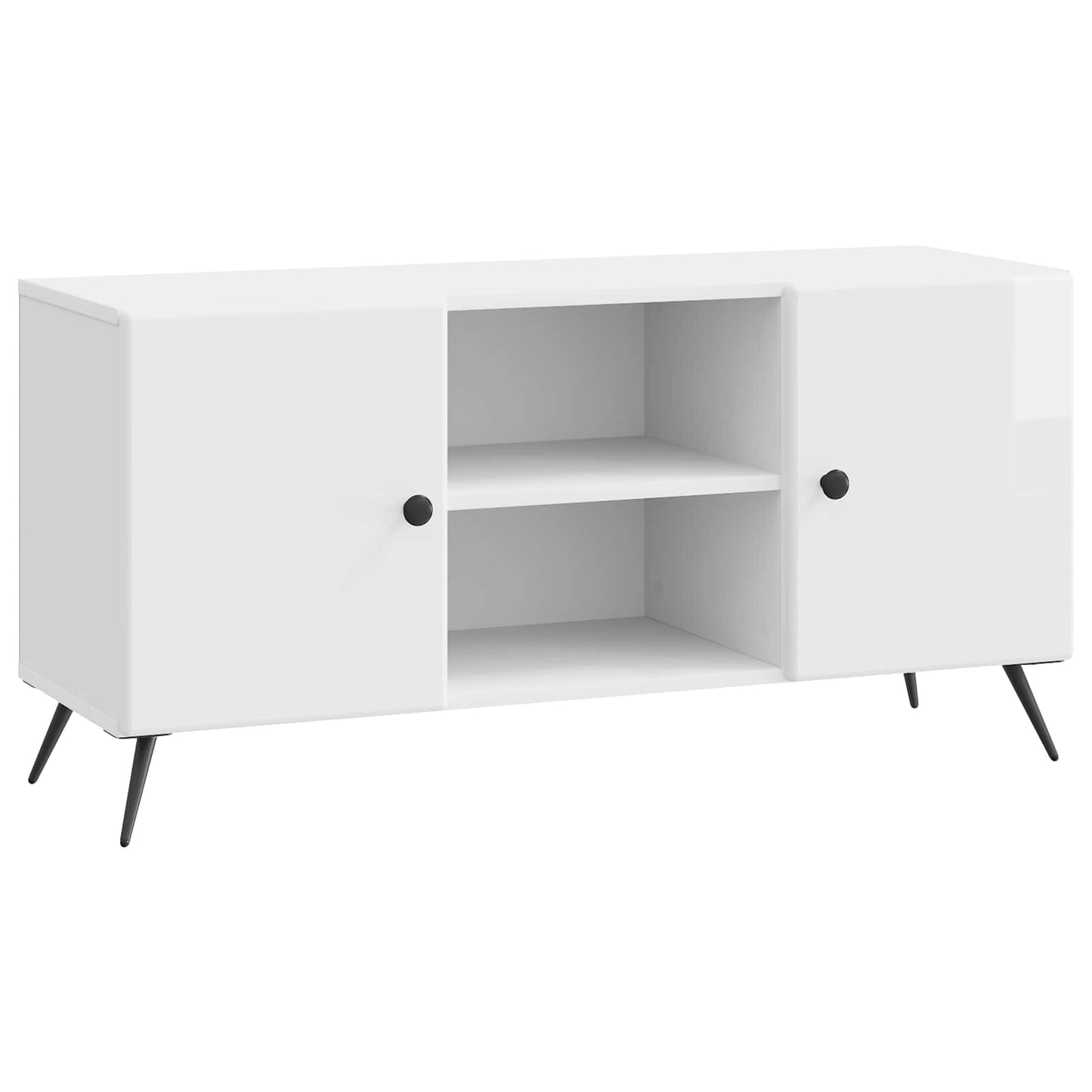 vidaXL TV Cabinet High Gloss White 102 x 34.5 x 50 cm Engineered Wood
