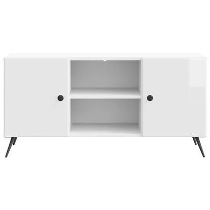 vidaXL TV Cabinet High Gloss White 102 x 34.5 x 50 cm Engineered Wood