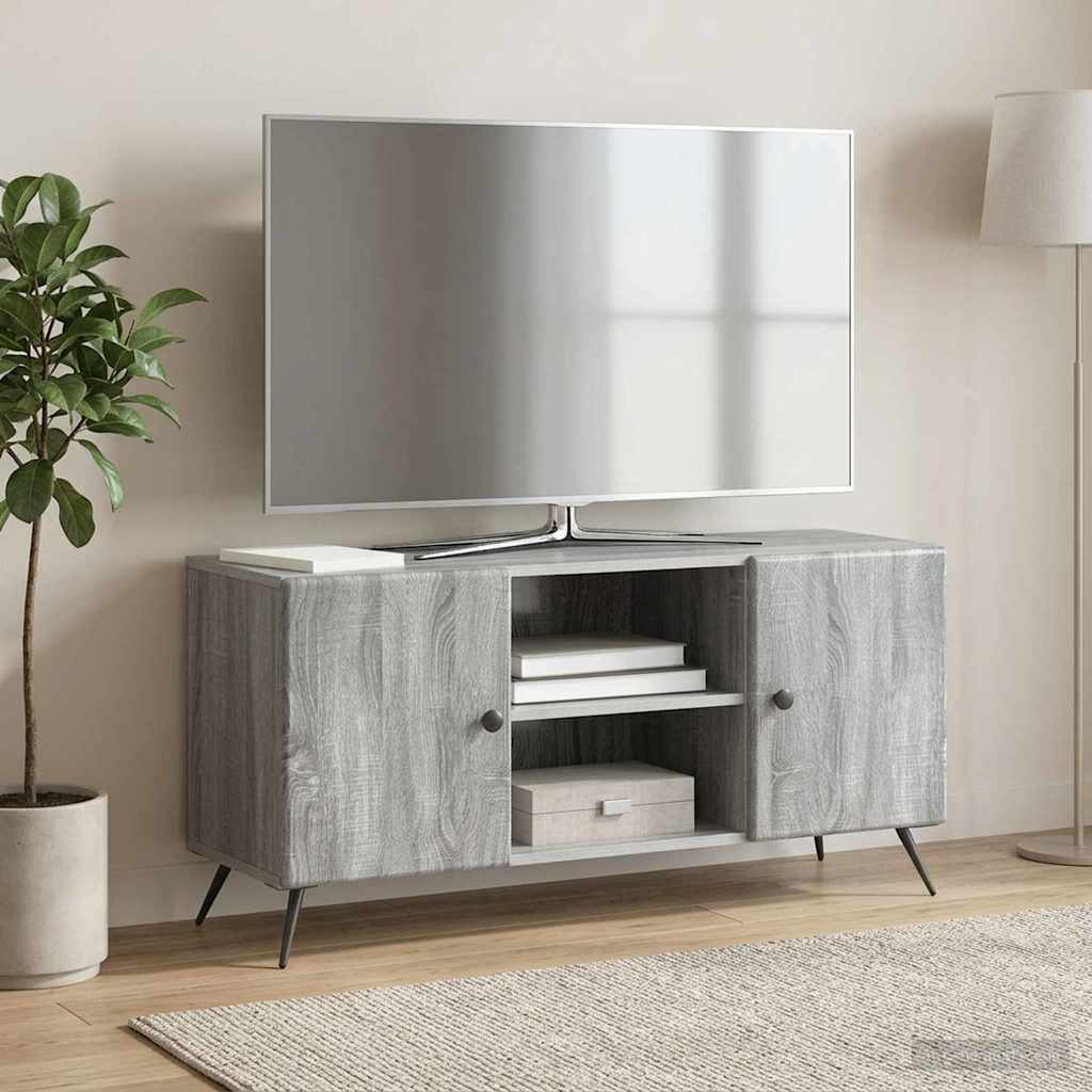 vidaXL TV Cabinet Grey Sonoma 102 x 34.5 x 50 cm Engineered Wood
