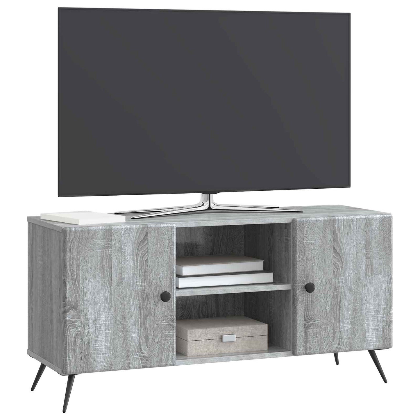 vidaXL TV Cabinet Grey Sonoma 102 x 34.5 x 50 cm Engineered Wood