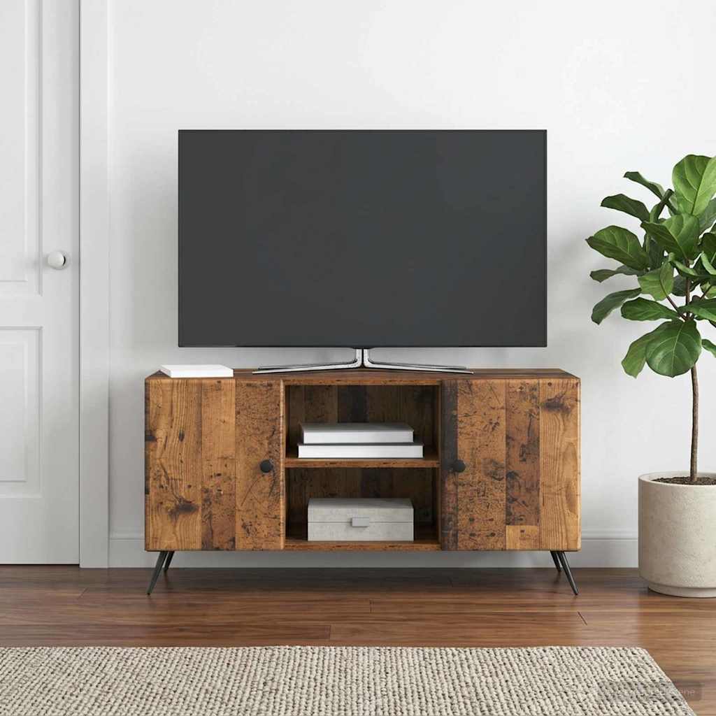 vidaXL TV Cabinet Old Wood 102 x 34.5 x 50 cm Engineered Wood