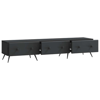 vidaXL TV Cabinet with Drawer Black 147 x 34.5 x 30 cm Engineered Wood