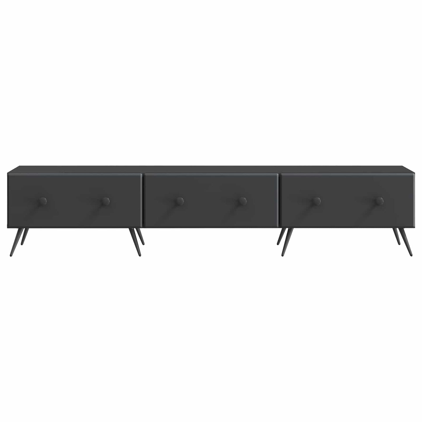 vidaXL TV Cabinet with Drawer Black 147 x 34.5 x 30 cm Engineered Wood