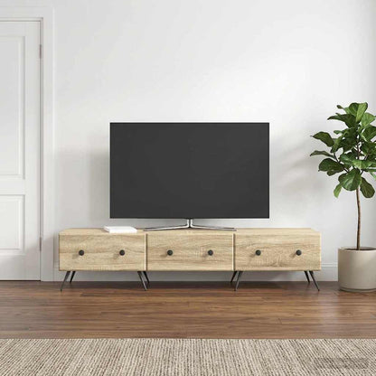 vidaXL TV Cabinet Sonoma Oak 147 x 34.5 x 30 cm Engineered Wood