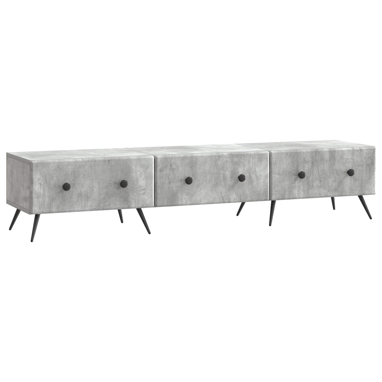 vidaXL TV Cabinet Concrete Grey 147 x 34.5 x 30 cm Engineered Wood