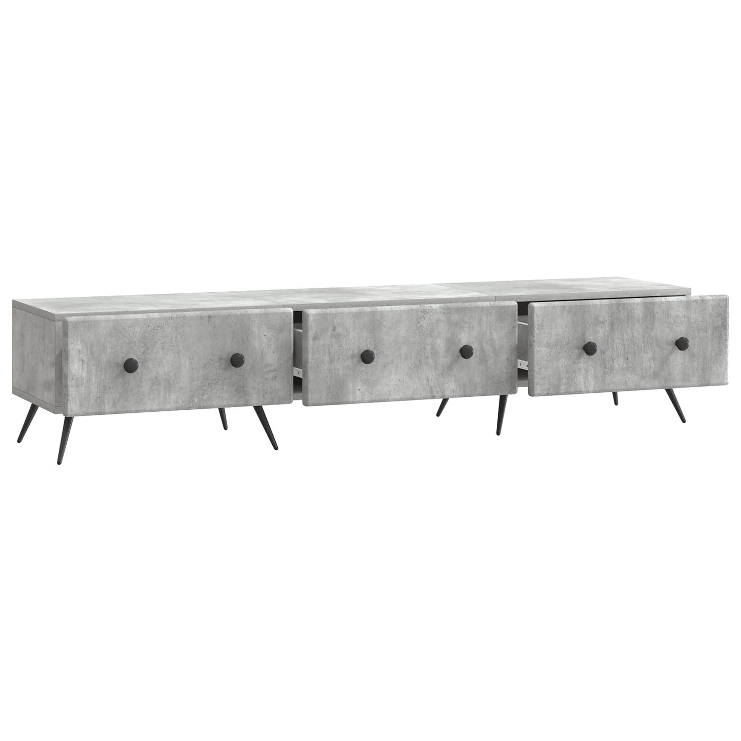 vidaXL TV Cabinet Concrete Grey 147 x 34.5 x 30 cm Engineered Wood