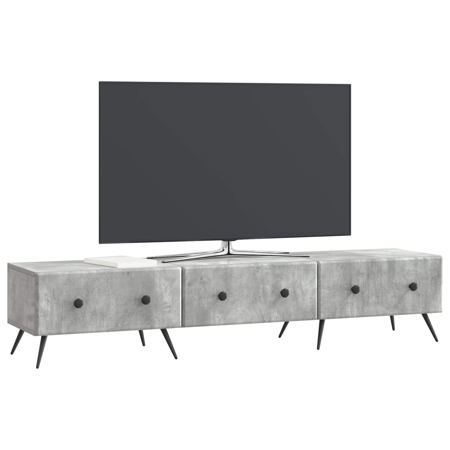 vidaXL TV Cabinet Concrete Grey 147 x 34.5 x 30 cm Engineered Wood