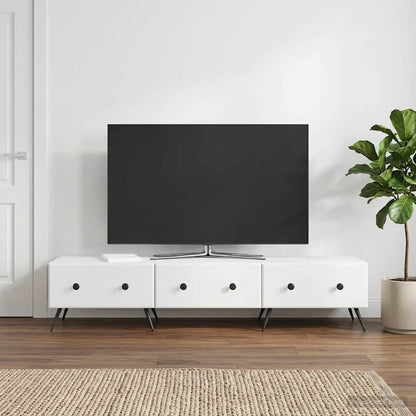 vidaXL TV Cabinet High Gloss White 147 x 34.5 x 30 cm Engineered Wood