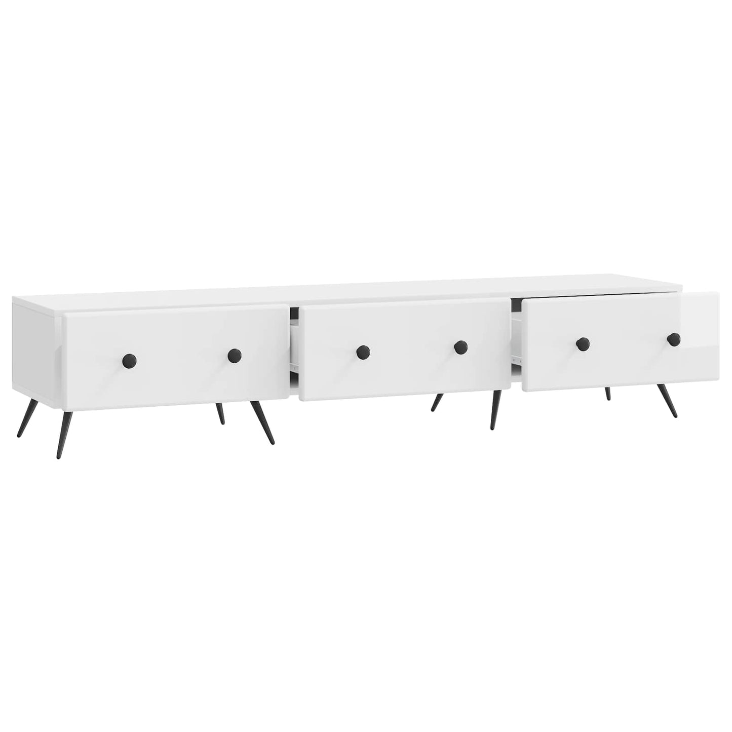 vidaXL TV Cabinet High Gloss White 147 x 34.5 x 30 cm Engineered Wood