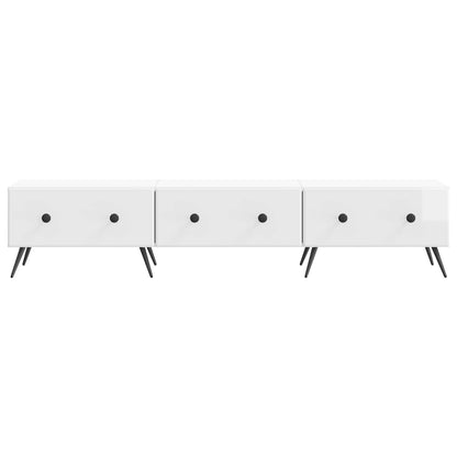 vidaXL TV Cabinet High Gloss White 147 x 34.5 x 30 cm Engineered Wood