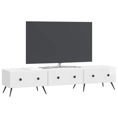 vidaXL TV Cabinet High Gloss White 147 x 34.5 x 30 cm Engineered Wood