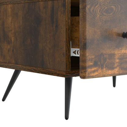 vidaXL TV Cabinet Smoked Oak 147 x 34.5 x 30 cm Engineered Wood