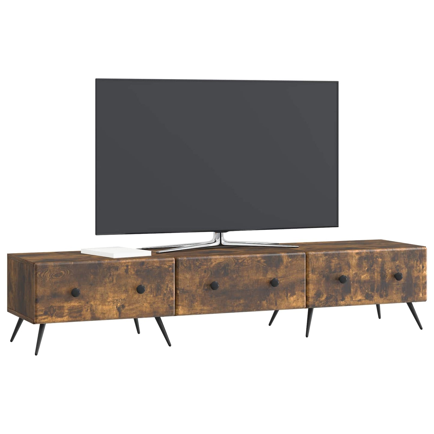 vidaXL TV Cabinet Smoked Oak 147 x 34.5 x 30 cm Engineered Wood