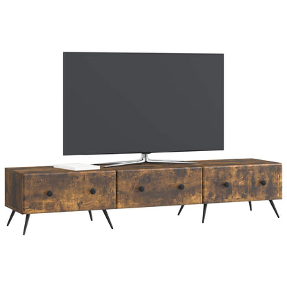 vidaXL TV Cabinet Smoked Oak 147 x 34.5 x 30 cm Engineered Wood