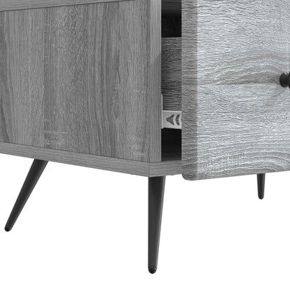 vidaXL TV Cabinet Grey Sonoma 147 x 34.5 x 30 cm Engineered Wood