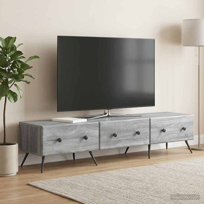 vidaXL TV Cabinet Grey Sonoma 147 x 34.5 x 30 cm Engineered Wood