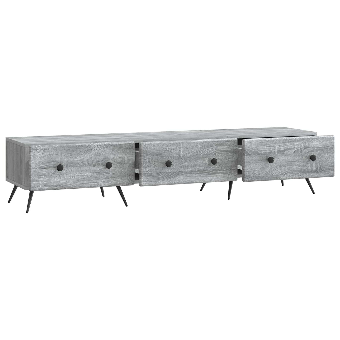 vidaXL TV Cabinet Grey Sonoma 147 x 34.5 x 30 cm Engineered Wood