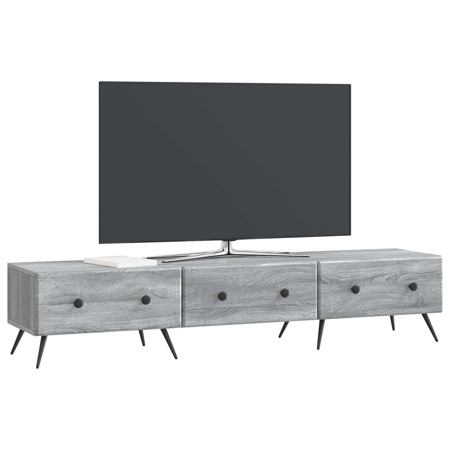 vidaXL TV Cabinet Grey Sonoma 147 x 34.5 x 30 cm Engineered Wood