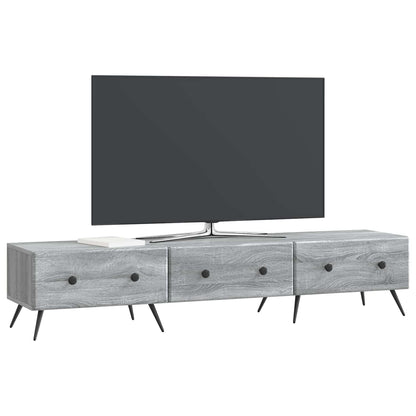 vidaXL TV Cabinet Grey Sonoma 147 x 34.5 x 30 cm Engineered Wood