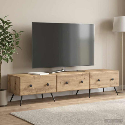 vidaXL TV Cabinet 147 x 34.5 x 30 cm Artisan Oak Engineered Wood