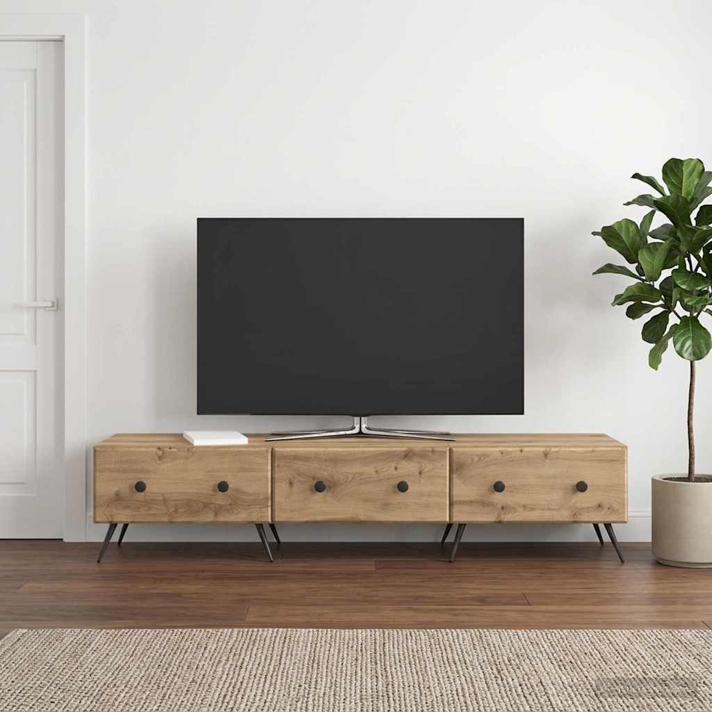 vidaXL TV Cabinet 147 x 34.5 x 30 cm Artisan Oak Engineered Wood