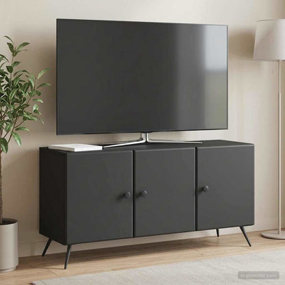 vidaXL TV Cabinet Black 99 x 34.5 x 50 cm Engineered Wood