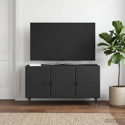 vidaXL TV Cabinet Black 99 x 34.5 x 50 cm Engineered Wood