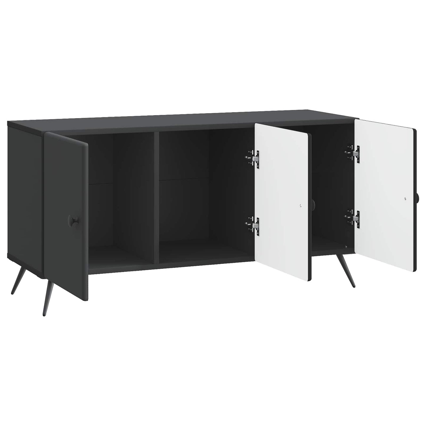 vidaXL TV Cabinet Black 99 x 34.5 x 50 cm Engineered Wood