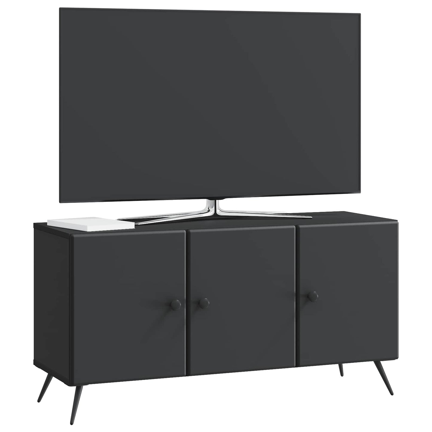 vidaXL TV Cabinet Black 99 x 34.5 x 50 cm Engineered Wood