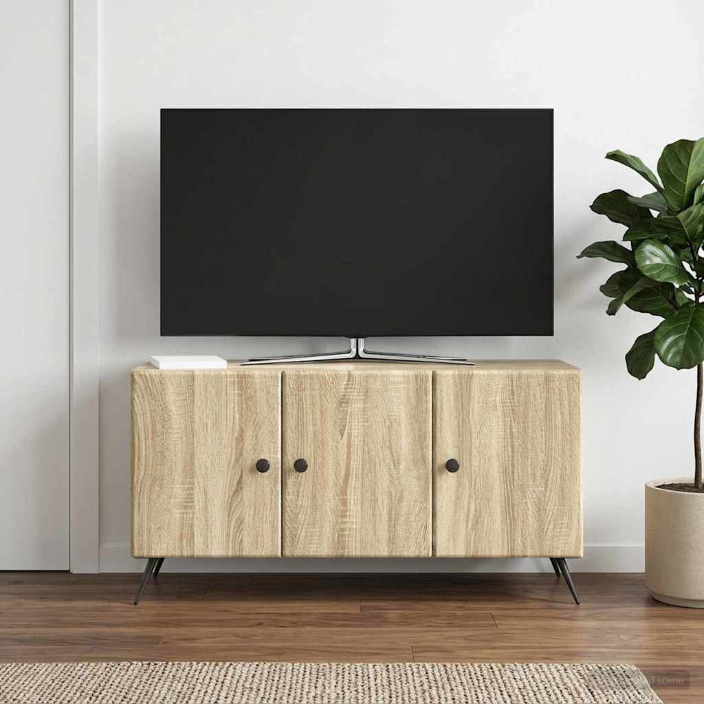 vidaXL TV Cabinet Sonoma Oak 99 x 34.5 x 50 cm Engineered Wood