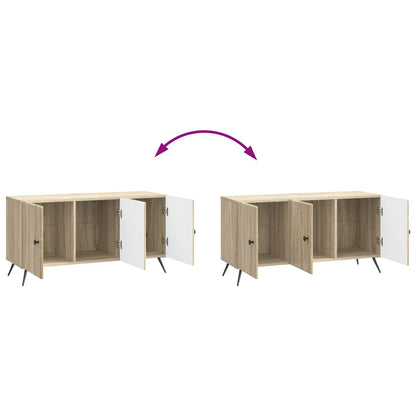 vidaXL TV Cabinet Sonoma Oak 99 x 34.5 x 50 cm Engineered Wood