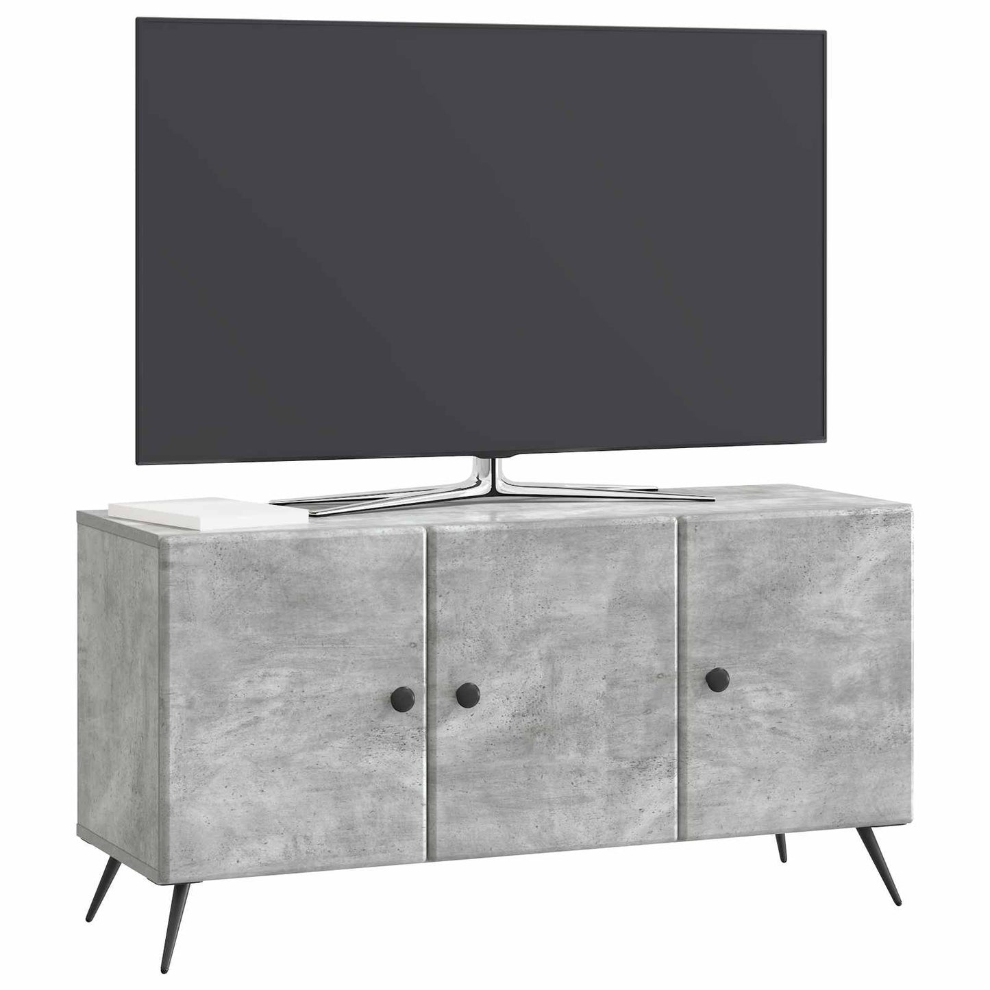 vidaXL TV Cabinet Concrete Grey 99 x 34.5 x 50 cm Engineered Wood