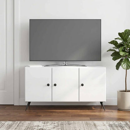 vidaXL TV Cabinet High Gloss White 99 x 34.5 x 50 cm Engineered Wood