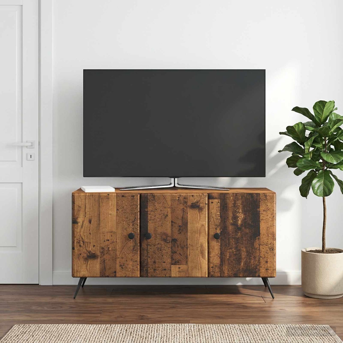 vidaXL TV Cabinet Old Wood 99 x 34.5 x 50 cm Engineered Wood