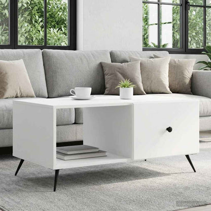 vidaXL Coffee Table White 90 x 50 x 40 cm Engineered Wood
