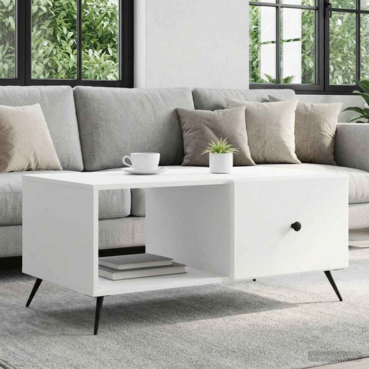 vidaXL Coffee Table White 90 x 50 x 40 cm Engineered Wood