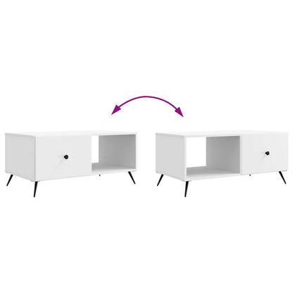 vidaXL Coffee Table White 90 x 50 x 40 cm Engineered Wood