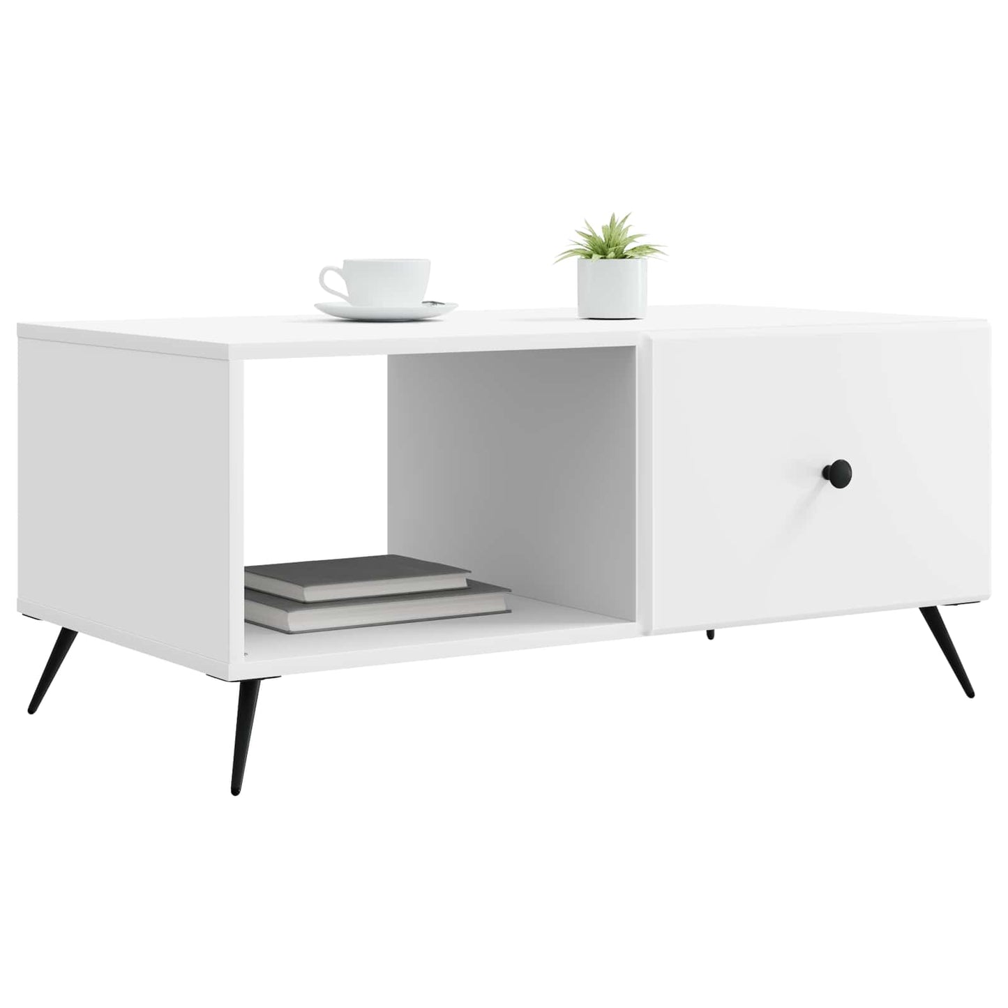 vidaXL Coffee Table White 90 x 50 x 40 cm Engineered Wood